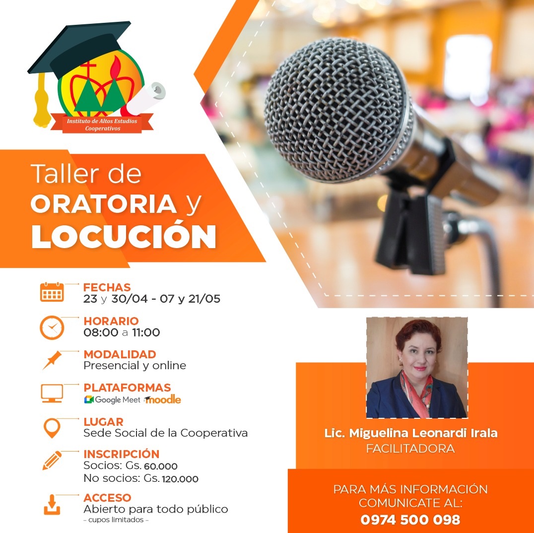 TALLER DE ORATORIA Y LOCUCIÓN