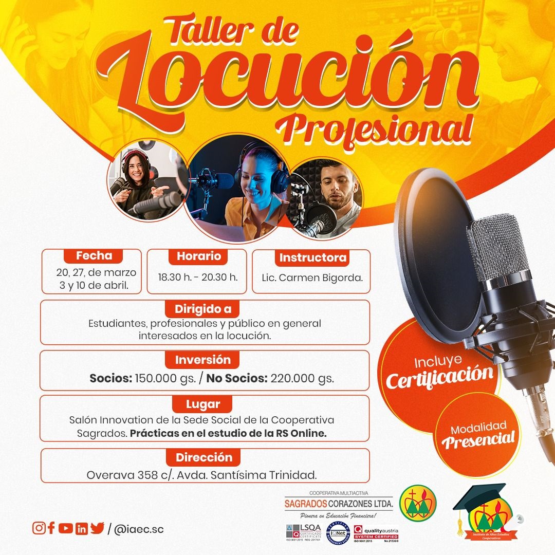 Taller de Locución Profesional 2023